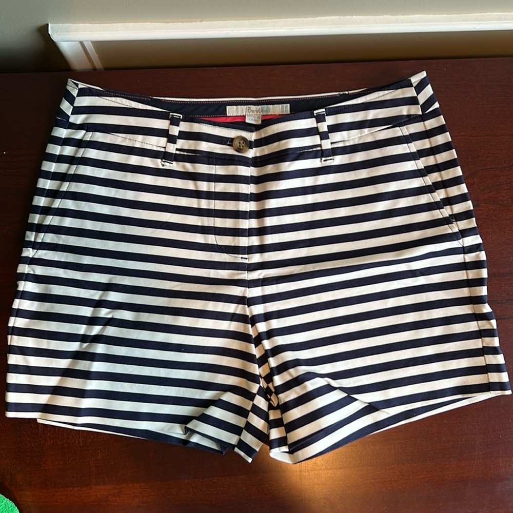 Women’s striped cotton twill shorts. Boden US 6